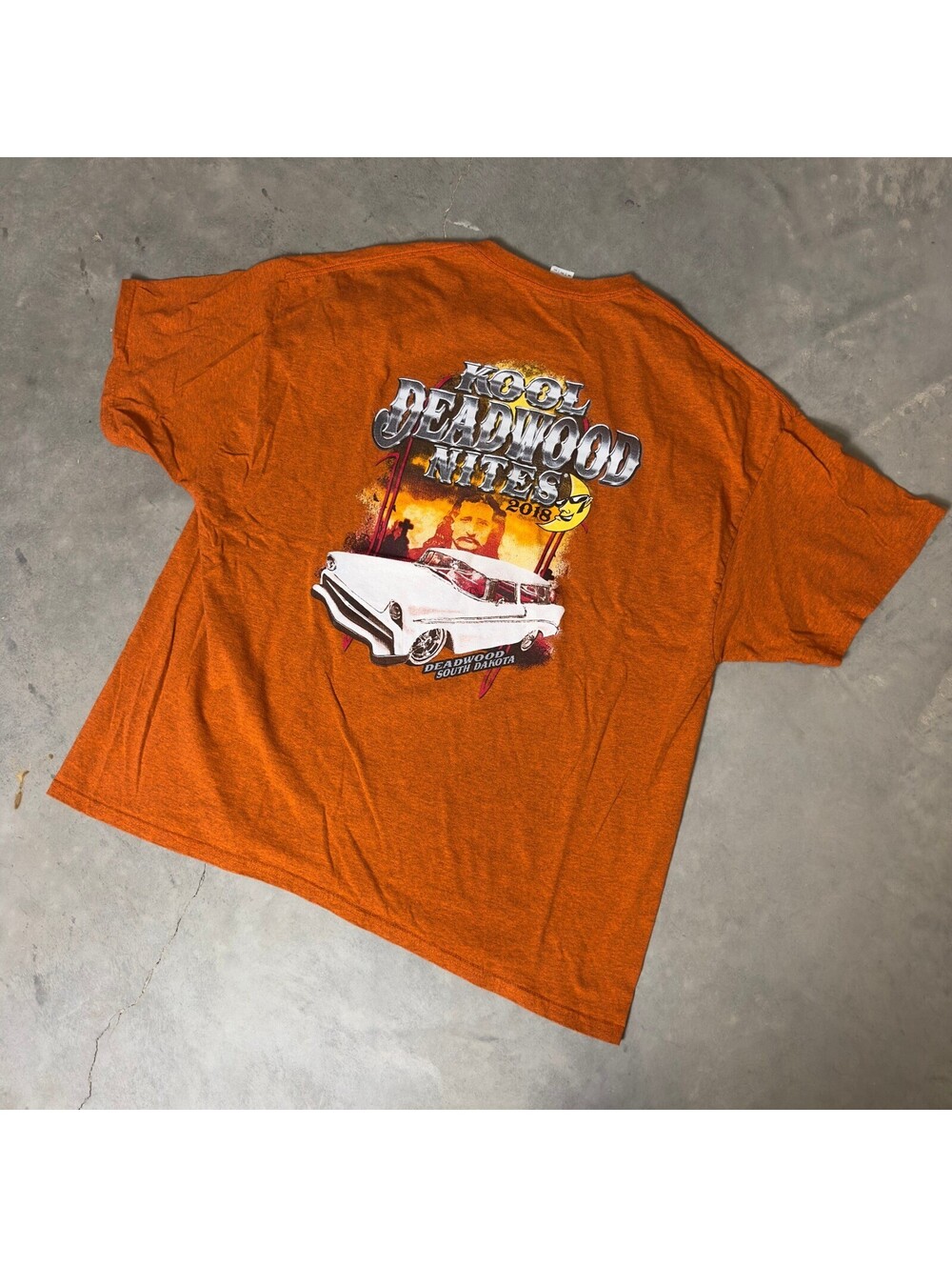 Gildan Kool Deadwood Nites 2018 T-Shirt Mens 3XL Orange
